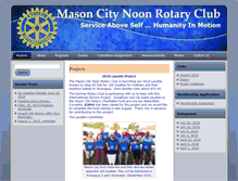 Tablet Screenshot of masoncitynoonrotary.org